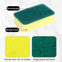 20pcs Esponjas De Limpieza Para Cocina Doble Cara Resistente Para Lavar Platos Y Ollas Esponja Potente Para Limpieza Eco-amigable - details 6