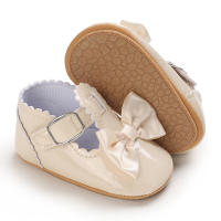 Zapatos De Princesa Para Bebé Niña En Lace Blanca Mocasines Con Lazo Y Borde Antideslizante De Goma Primera Calzado Para Caminar - details 98