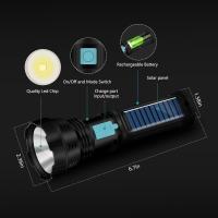 Linterna solar LED, linternas recargables portátiles solares LED de 1500 lúmenes con IP65 a prueba de agua, batería de 2000 mAh (paquete de 1) - details 1