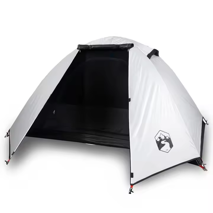 vidaXL Tienda de campaña iglú 2 personas tela opaca impermeable blanco - 1
