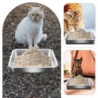 Caja De Orina Para Gatos De Acero Inoxidable Tipo Abierto Para Exterior Kennel Limpieza De Inodoros Decorativo Para Gatos De Hogar - details 2