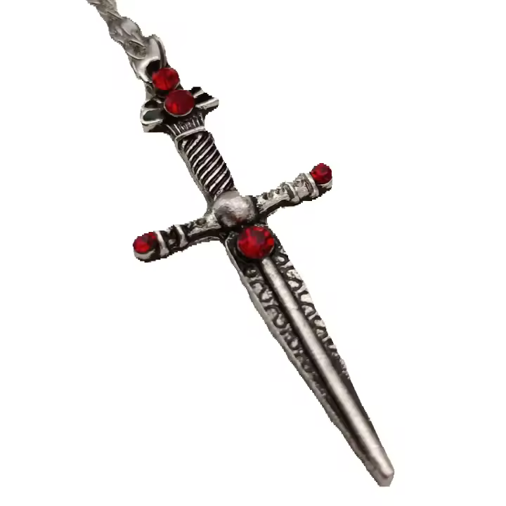 AmuletsShop - Collares Góticos, colgante Daga plateado, colgante espada. Colgantes y amuletos protección - 1