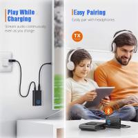 Transmisor Bluetooth 5.0, transmisor y receptor de adaptadores Bluetooth 2 en 1 con baja latencia de enchufe de 3,5 mm, receptor de transmisor bluetooth con función de reducción de ruido, adecuado para el sistema de sonido de DVD de altavoces mp3 / mp4 - details 1