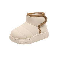 Botas Cortas Para Niños Y Niñas De Cuero PU Antideslizantes Con Forro De Peluche Gruesa Botines Casuales Para Invierno Talla True Fit - details 18