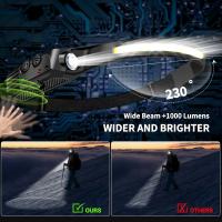 Linterna Frontal LED COB Super Brillante Recargable Por USB Con 3 Modos Lámpara De Cabeza Para Camping Y Senderismo - details 16