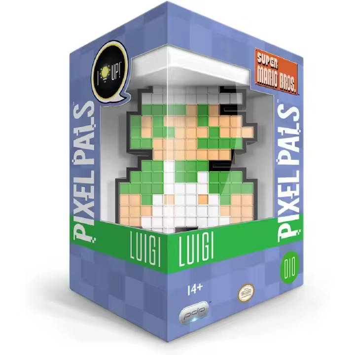 PDP Pixel Pals Nintendo 8-Bit Luigi - Lámpara de Mesa LED - 1