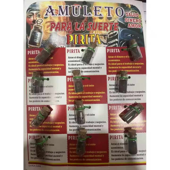 BOTELLITAS DE PIRITA (SALUD, DINERO Y AMOR) AMULETO 1 unidad - 1