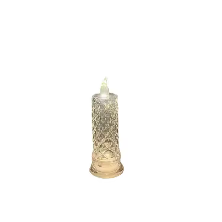 Lámpara De Noche En Forma De Rosas Sin Velas LED Cristalina Para Decoración De Hogar Fiesta Bodas Navidad Sin Flama - 1
