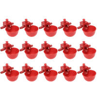 15 PCS Fuente De Agua Para Ponedero Pato Gallo Pollo Pigeon Bebedor De Agua Para Aves De Corral Cucharas De Agua Rojas - details 4