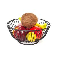 HOGUITA-Frutero Decorativo de Mesa de Metal, Cesta Multifuncional para Frutas, Verduras, Pan u Objetos, Organizador de Cocina o Centro de Mesa para Comedor, Sala o Encimera, Negro - details 2