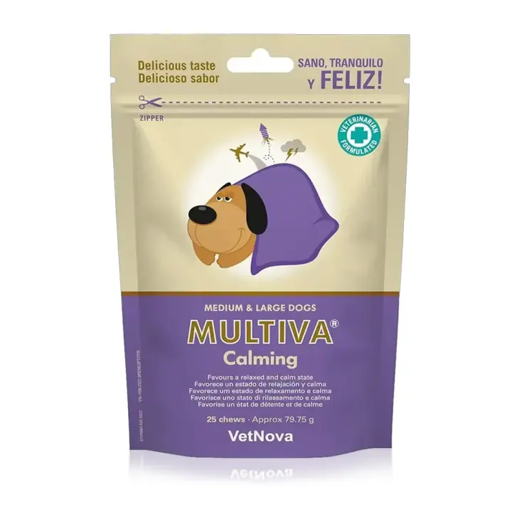 MULTIVA® Calming medium & large dogs 25 chews suplemento para un estado de calma Vetnova - 1