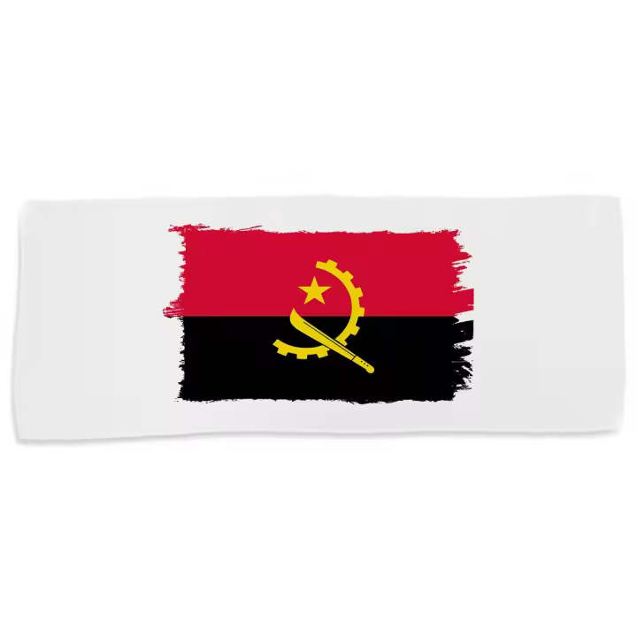 MERCHANDMANIA TOALLA MEDIANA GIMNASIO ABSORBENTE bandera angola pais gobierno angoleño angolano suave con bolsita - 1