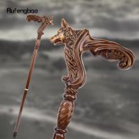 Bastón De Madera Marrón De Moda Para Caminata Decorativo Para Vampirejos Cospaly Fiesta De Halloween Mace Varita Cruz 93cm - details 0