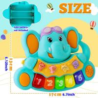 Teclado De Piano Educativo Para Bebés Juguete Musical De Elefante Para Niñas De 18 Meses Aprendizaje Temprano Instrumento Musical De Plástico - details 1