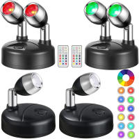 2Pack Spotlights LED Inalámbricos Rotativos Luz De Acento Piloto Potenciado Lámpara De Pared Para Armario Interior Y Pared - details 11