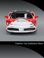 Modelo De Coche De Escala 1:32 Ferrari SF90 En Aleación Con Sonido Y Luz Vehículo De Retroceso Para Juguete Decorativo De Niños - details 6