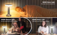 Lámpara De Mesa LED Táctil Recargable Luz Nocturna Para Escritorio Decorativa Para Restaurante Hotel Bar Bedroom Moderno - details 10