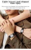 Reloj Deportivo Casual SANDA 1108 Para Hombres Y Mujeres Resistente Al Agua Y Al Desgaste Con Dial Cuadrado De Cuero Legítimo Reloj De Cuarzo De Lujo Para Parejas - details 10