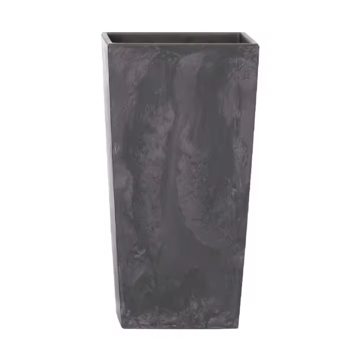 Maceta alta 11,4 L Prosperplast Urbi Square Effect de plástico CON depósito en color Antracita, 37,5 (alto) x 19,5 (ancho) x 19,5 (profundo) cms - 1