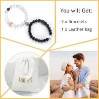 Pulseras magnéticas para parejas, coronas de rey y reina, pulseras para él y para ella, pulseras a juego, regalos para relaciones a larga distancia - details 3