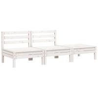 vidaXL Sofá de jardín de 3 plazas madera maciza de abeto Douglas Pino natural, Pino blanco, Marrón cera Conjunto Terraza Muebles Jardín Exterior Juego de Muebles de jardín Mueble Jardín Exterior Muebles de Salon Exterior - details 3