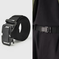 Cinturón De Lona De Nylon Para Hombres Con Hebilla Automática De Metal Para Trabajo Al Aire Libre Estilo Fashion - details 1
