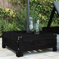 vidaXL Cubierta para base de sombrilla madera maciza de pino negro - details 0