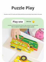 Juego De Puzle 3D Para Niños Tarjetas Educativas Divertidas Con Números De Tráfico Juguetes De Madera Educativos Para El Desarrollo Infantil - details 4