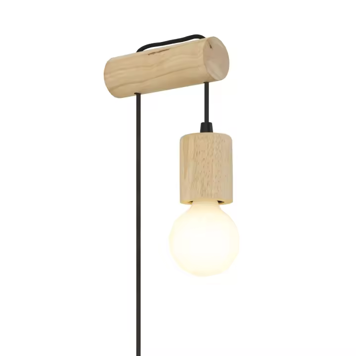 Ledkia Lámpara de Pared de Madera Torse - Diseño único y Elegante - 1