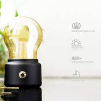 Lámpara De Escritorio Recargable USB Vintage Retro Dorada Sin Cable Para Decoración De Hogar Y Estudio Luz Nocturna Para Fiestas De Año Nuevo - details 5