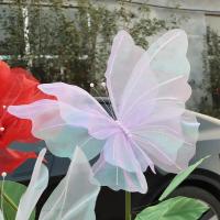 Mariposa Grande De Simulación 3D Para Decoración De Boda Y Festivales 50cm Colgante De Tela Gasa Falso Mariposa Para Día De San Valentín - details 12