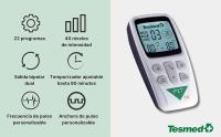 TESMED Fit 5,4 Electroestimulador Muscular para EMS, TENS, Masaje (3 en 1), 22 Programas de los cuales 6 Personalizables, Aliviar El Dolor y Estiular Abdominales, Glúeos, Pecturales - details 4