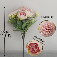 Bouquet De Novia Artificial En Blanco De Seda Peonia Decoración De Fiesta Y Jardín Para Bodas Aniversarios Cumpleaños Y Más - details 1