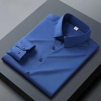 Camisa Blanca Antirroto Para Hombre Cuello Alto Manga Larga Ajustada Resistente a Las Arrugas Traje Formal Para Negocios Y Trabajo - details 21