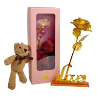 Caja De Regalo Creativa Con Rosas De Oro Para Día De San Valentín Día Del Maestro Regalo Original Para Aniversarios Cumpleaños Fiesta De Enlace Decoración Del Hogar - details 11