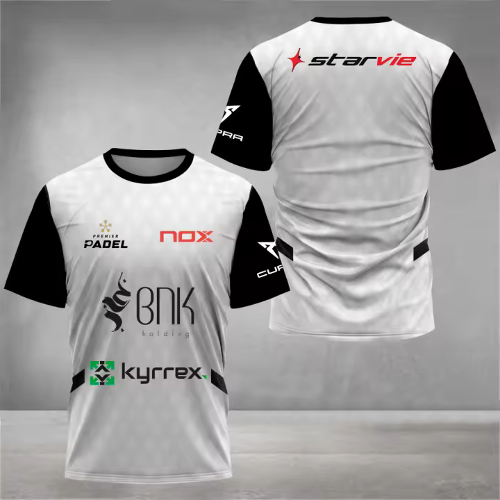 Camiseta De Tenis De Pádel Para Hombres Secado Rápido Transpirable Cuello Redondo Manga Corta Deporte Al Aire Libre Badminton Correr - 1