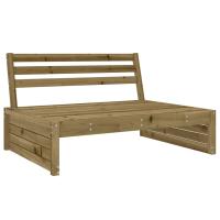 vidaXL Sofá central de jardín madera maciza de pino 120x80 cm Pino natural, Pino blanco, Pino gris Conjunto Terraza Muebles Jardín Exterior Juego de Muebles de jardín Mueble Jardín Exterior Muebles de Salon Exterior - details 2