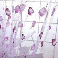 Cortinas De Voile Tulle 100x200cm Patrón De Tulipán Transparente Para Dormitorio Sala De Estar Balcón Cocina Cortina Solánea - details 19