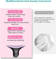 Masajeador de cuello, instrumento de belleza para el cuello, eliminación de papada, terapia de lifting facial, masajeador de cuello con vibración térmica de 40 °C/45 °C, masajeador antiarrugas. - details 6