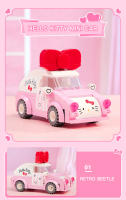 Bloques De Construcción Hello Kitty Coche Autobús Modelo Juguete De Artesanía DIY Para Niños Decoración De Escritorio Regalos De Fiestas - details 4