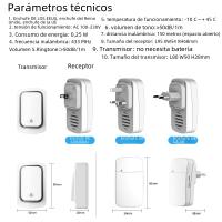 Campana De Puerta Inalámbrica a Energía Cinética Impermeable Sin Batería Con 38 Sonidos Y Volumen Alto Self-Powered Door Bell - details 5