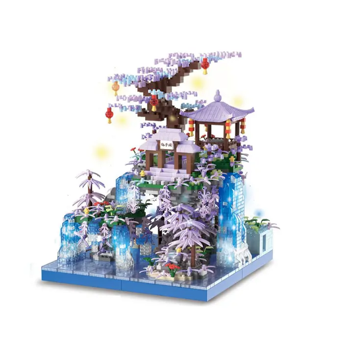 Fairy Pavilion Tree House Creative Decoration Ancient Architecture Micro particles High difficulty Building Blocks Toy - 1