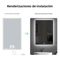 Espejo De Baño Oculto Con Interruptor Táctil De Un Botón 5V Luz LED De Vestíbulo Para Tira LED USB Interruptor Táctil On/Off - details 5