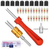 Herramienta De Remoción De Válvula De Neumático 30pcs/set Para Camiones Y Motocicletas Herramienta De Limpieza De Válvulas De Neumático Set De Reparación De Neumáticos - details 1