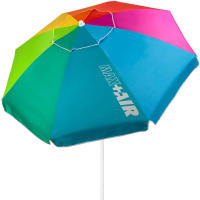 Aktive - Sombrilla de playa multicolor antiviento, protección UV50 con revestimiento plateado, mástil de metal 28/32 mm, sistema de inclinación, 8 varillas de fibra de vidrio, ventilación Max+Air y funda de transporte, ideal para playa y piscina - details 2