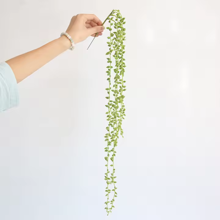 1PC Cadena De Perlas Artificial De Suculentas Colgantes Para Bodas Y Decoración De Hogar Para Sala De Estar Y Dormitorio - 1