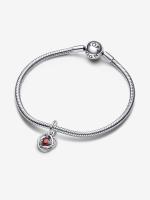 Pandora - Charm Colgante Círculo DE LA Eternidad Rojo Verdadero - Plata de Lei - details 1