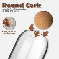 Tarro de Vidrio para almacenamiento, 3 piezas, tarros de Vidrio hermético, con Tapon de Corcho, (500/800/1000 mL) - details 1