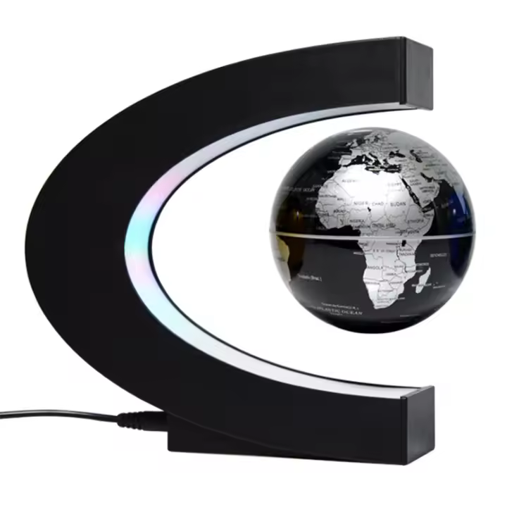 Globo De Impresión 3D Con Levitación Magnética Ornaments Creativos C-Shaped 3 Pulgadas Tecnología De Campo Magnético Ornaments Para Regalo - 1