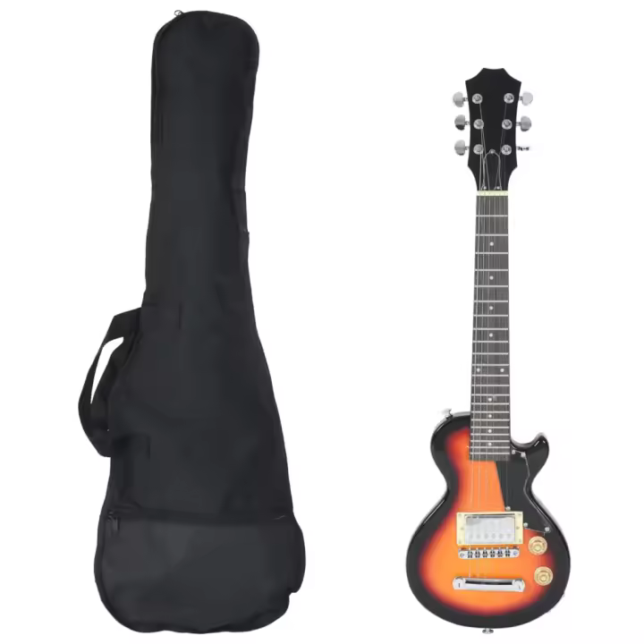 vidaXL Guitarra Eléctrica para Niños con Funda Instrumento 3/4 30" Color Marrón y negro,  Negro, y mas - 1